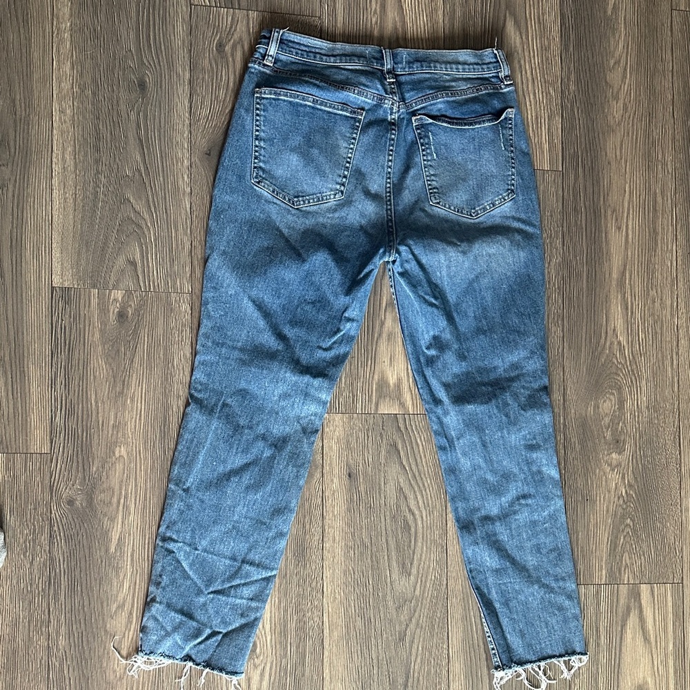 PacSun Medium Blue Ripped Cropped Jeans - Picture 6 of 10